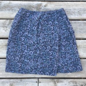 Floral Semi-Asymmetrical Skirt